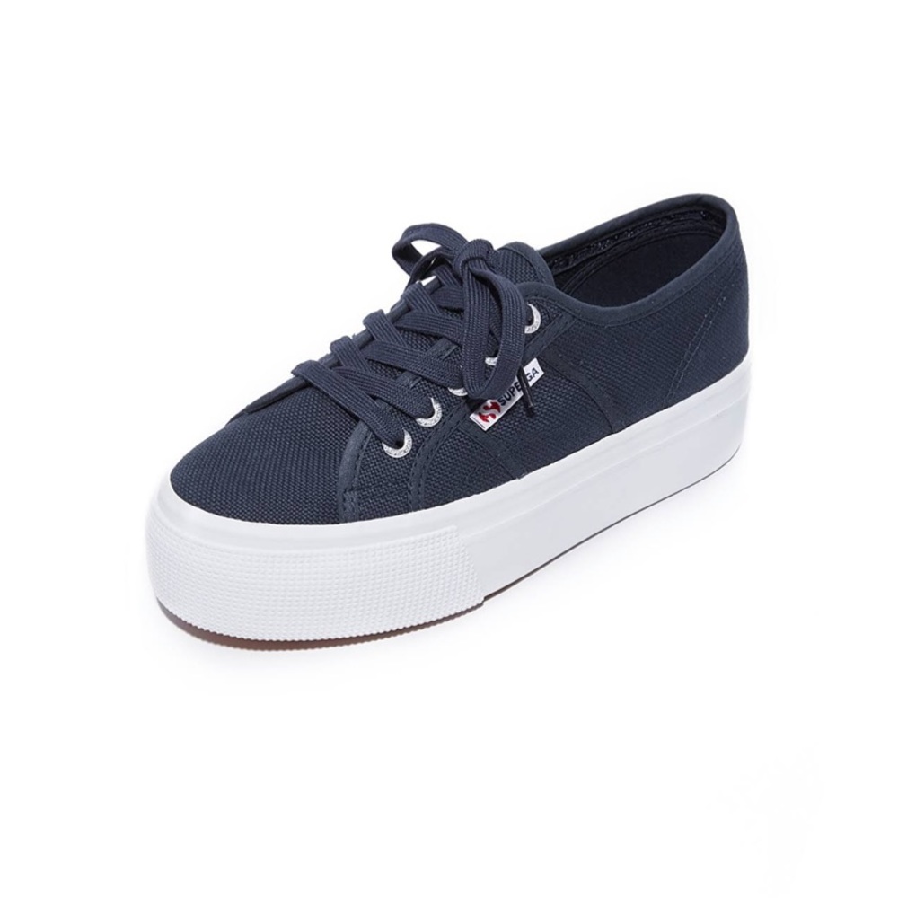 Navy Superga Platforms